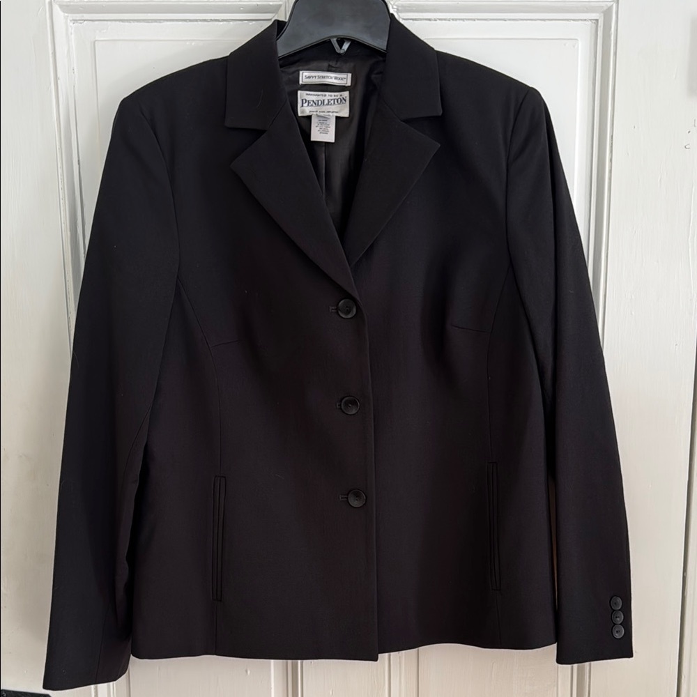 Pendleton Black Blazer Suit Jacket - image 1